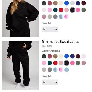 Obsidian Minimalist Hoodie and Sweatpants